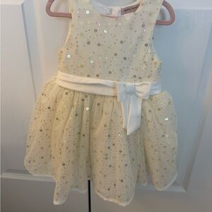 Nanette Lepore Cream Sequin Dress with Bow